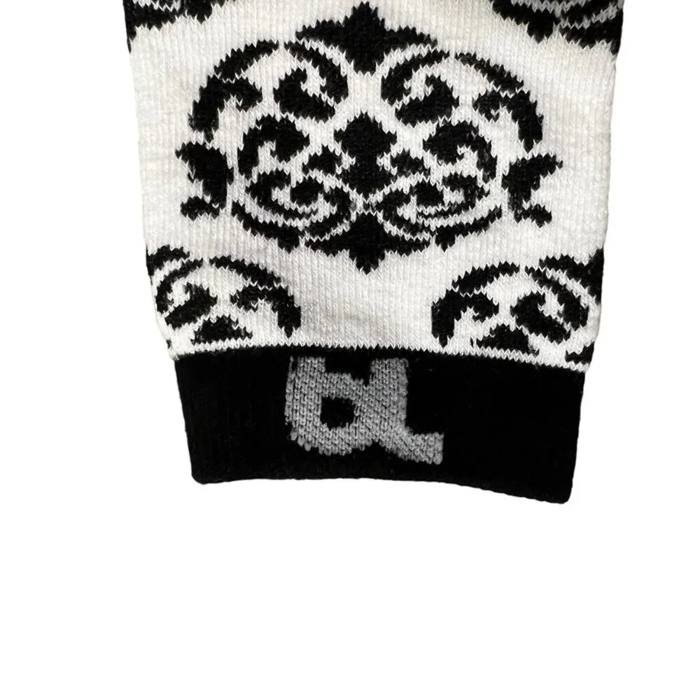 BL Baby Leggings Black Damask One-Size Leg Warmers